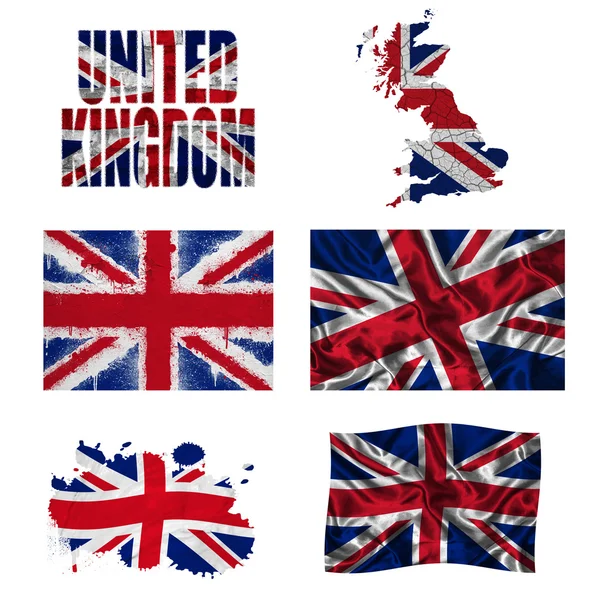 British flag collage — Stock Photo, Image