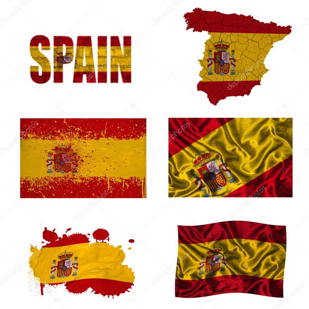 Spanish flag collage