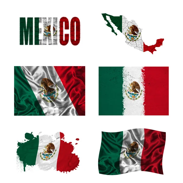 メキシコの旗のコラージュ — ストック写真