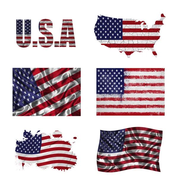 Collage bandera americana — Foto de Stock