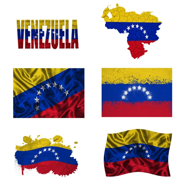 Flaga Wenezueli kolaż — Zdjęcie stockowe