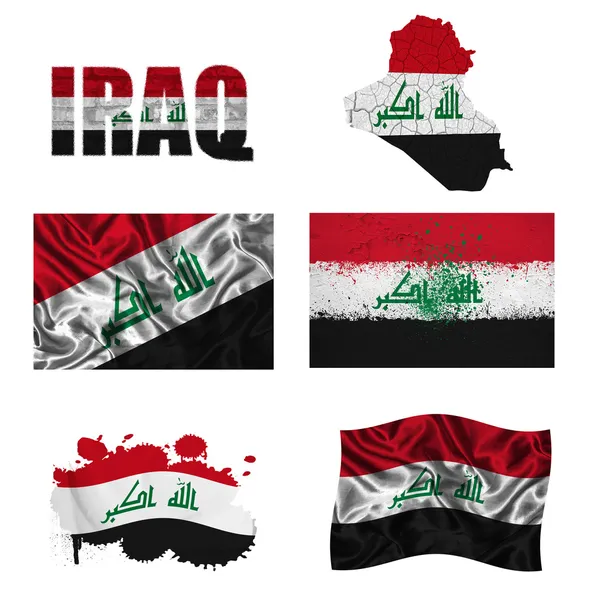 イラクの旗のコラージュ — ストック写真