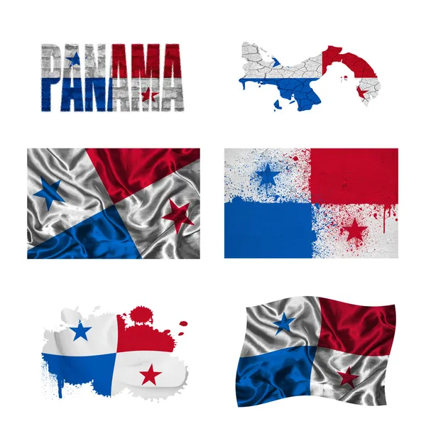 Panamese vlag collage — Stockfoto