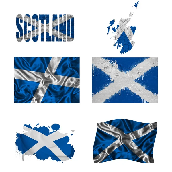 Flaga Szkocji kolaż — Zdjęcie stockowe