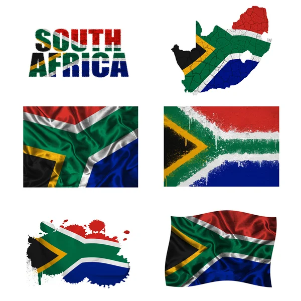 South Africa flag collage — Stock Photo, Image
