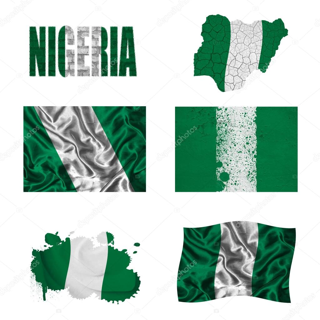 Nigerian flag collage