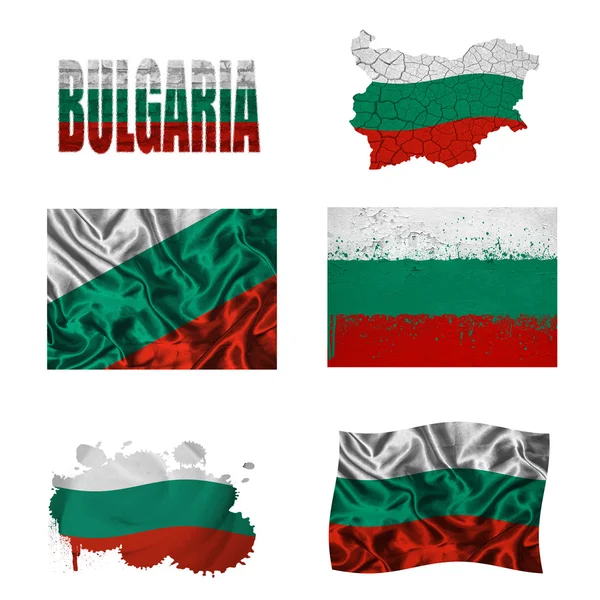 Bulgarian flag collage — Stock Photo, Image