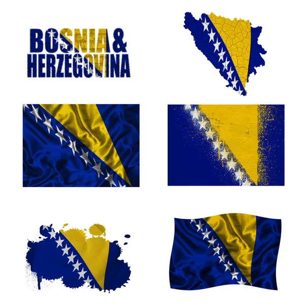 Bosnian flag collage — Stock Photo, Image