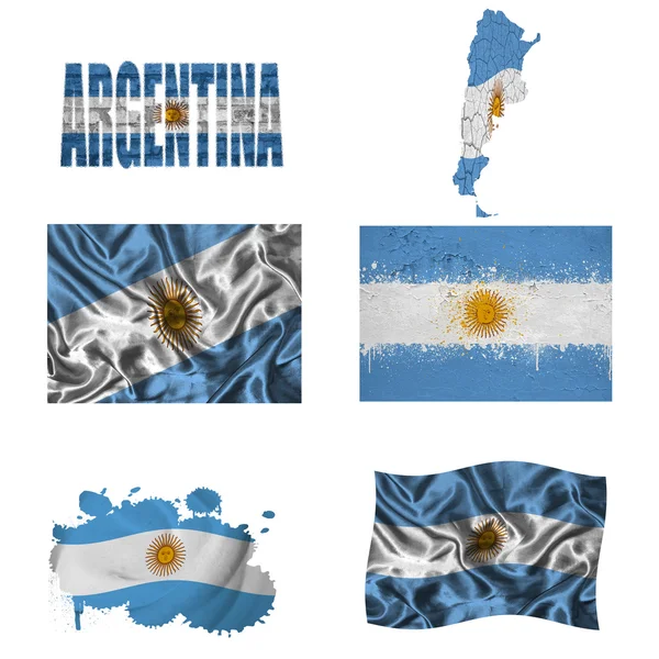 Аргентинський прапор колаж — стокове фото