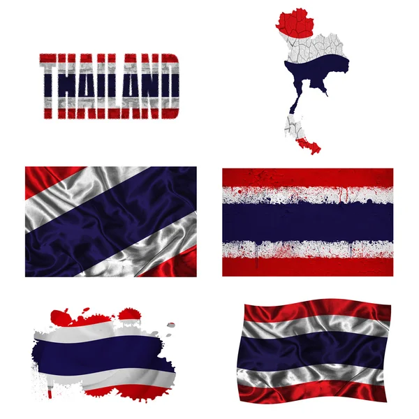 Flaga Tajlandii kolaż — Zdjęcie stockowe