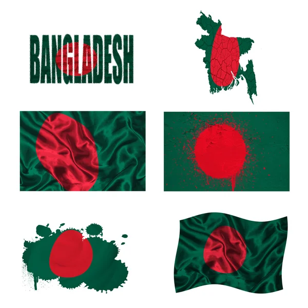 Μπαγκλαντές σημαία κολάζ — Φωτογραφία Αρχείου