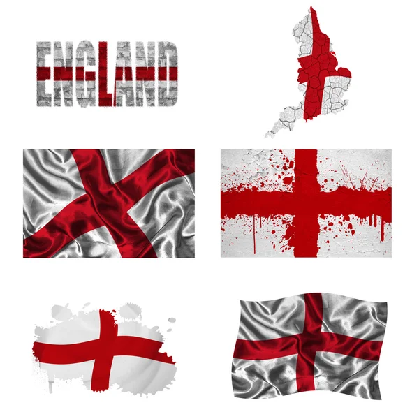 Englische Flaggencollage — Stockfoto