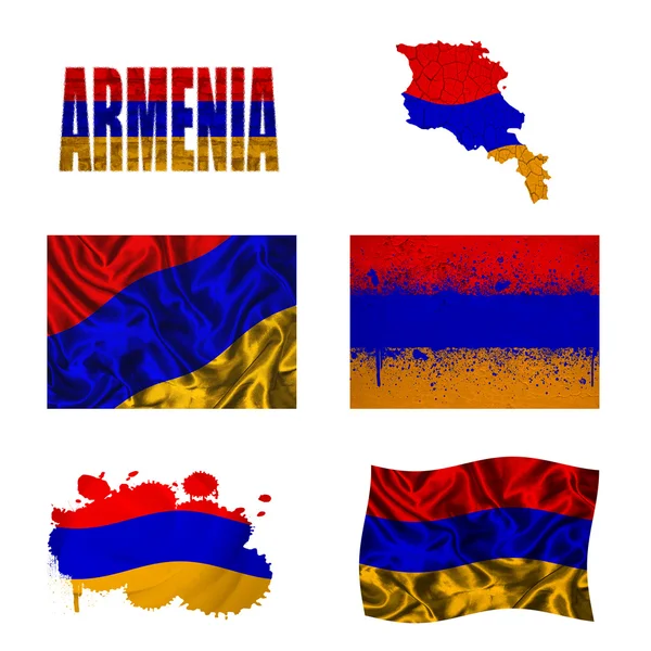 Armeniska flagga collage — Stockfoto