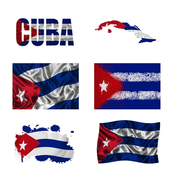 Colagem da bandeira cubana — Fotografia de Stock