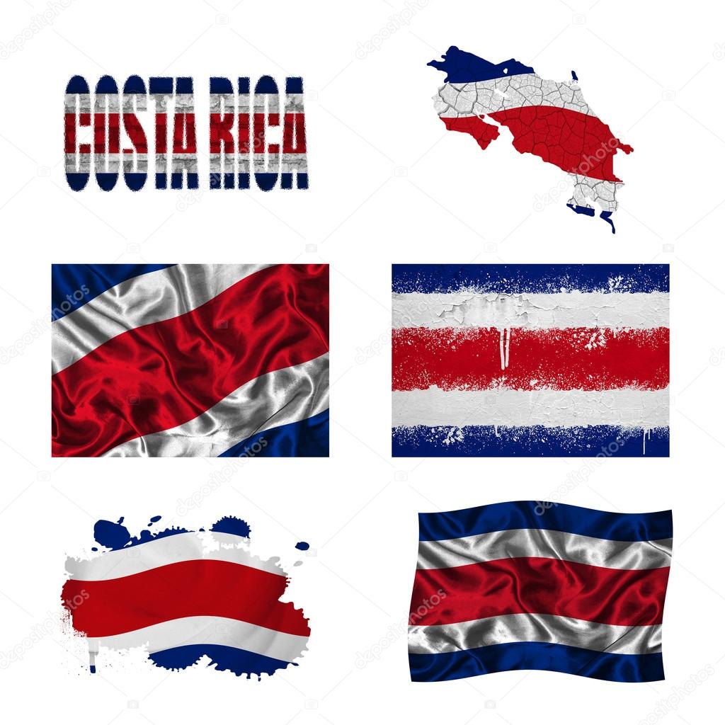 Costa Rica flag collage