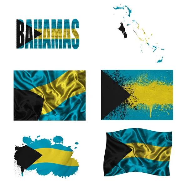 Bahamas flag collage — Stock Photo, Image