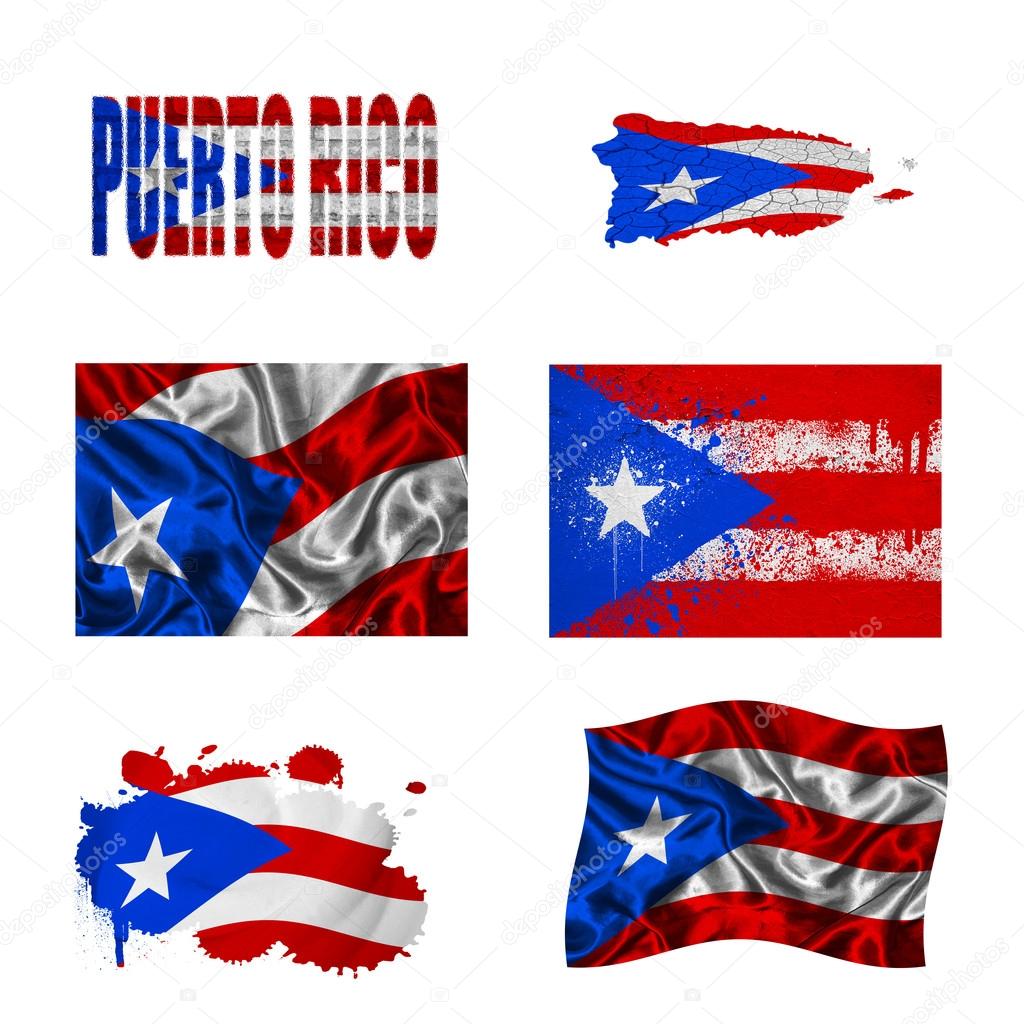 Puerto Rico flag collage