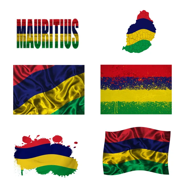 Mauritius flag collage — Stock Photo, Image