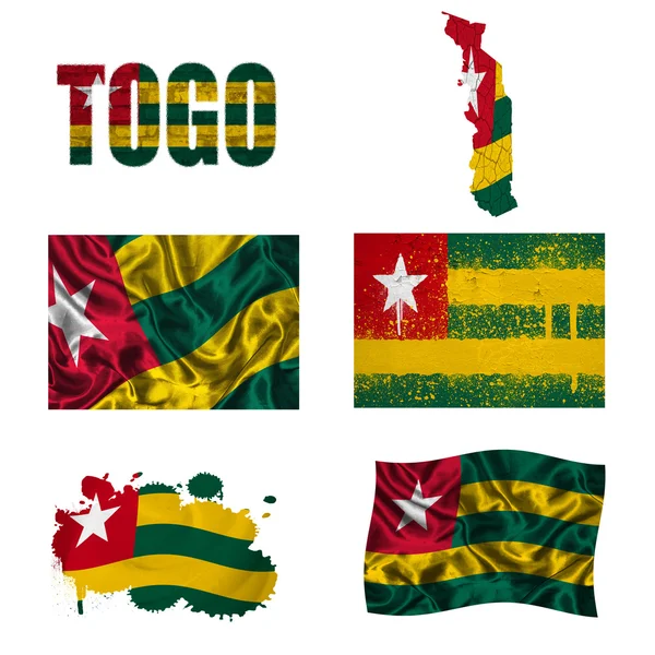 Colagem da bandeira do Togo — Fotografia de Stock