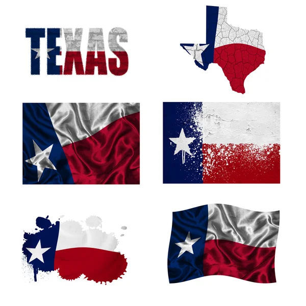 Texas vlag collage — Stockfoto