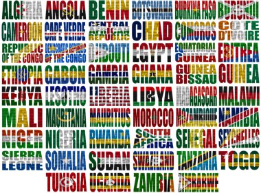 Afrika ülkeleri kelime bayrak