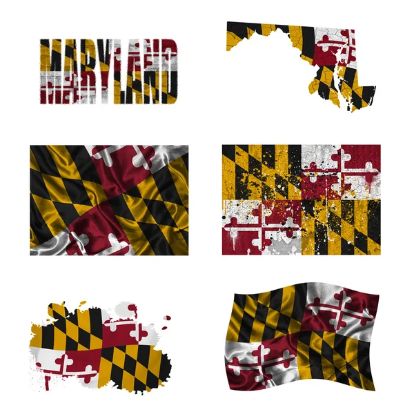 Collage bandiera Maryland — Foto Stock