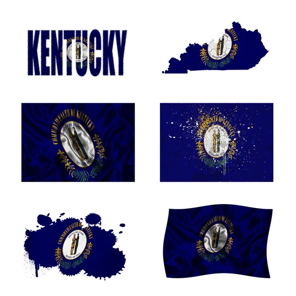 Kentucky vlag collage — Stockfoto