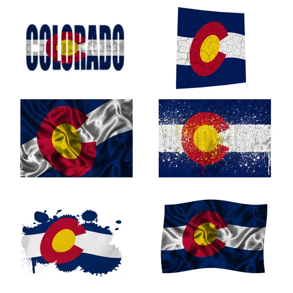 Коллаж флага Колорадо — стоковое фото