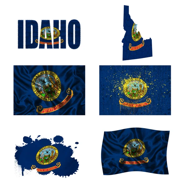 Collage bandiera Idaho — Foto Stock