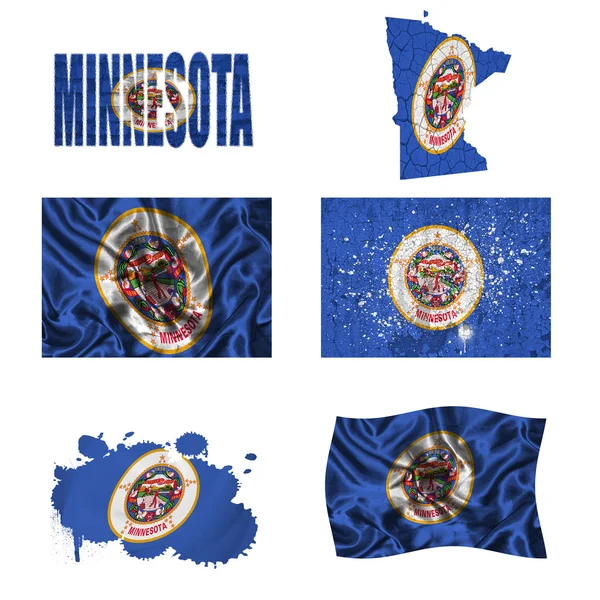 Minnesota collage bandiera — Foto Stock