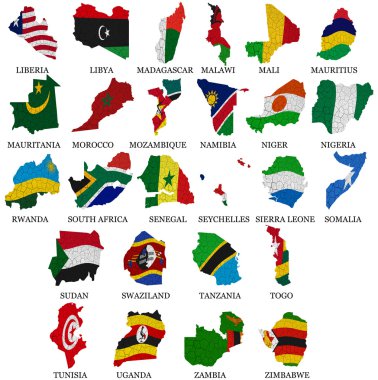 Afrika ülke bayrağı part2 haritalar