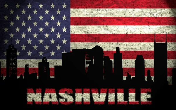 Uitzicht over de stad nashville — Stockfoto