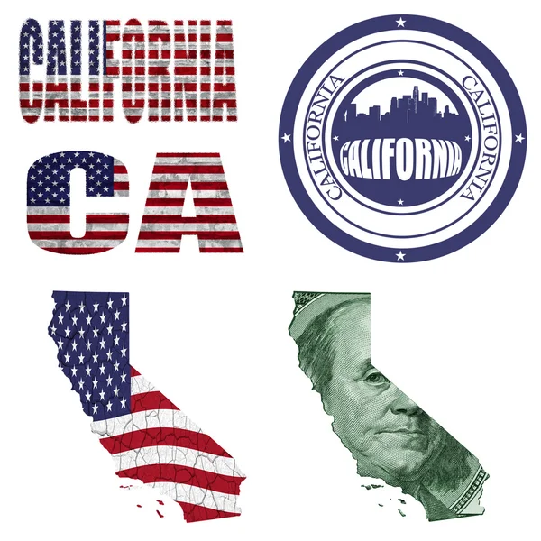 California state collage — Zdjęcie stockowe