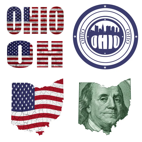 Ohio colagem estadual — Fotografia de Stock