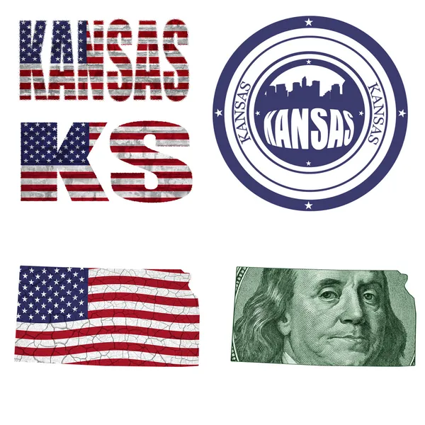 Collage del estado de Kansas —  Fotos de Stock