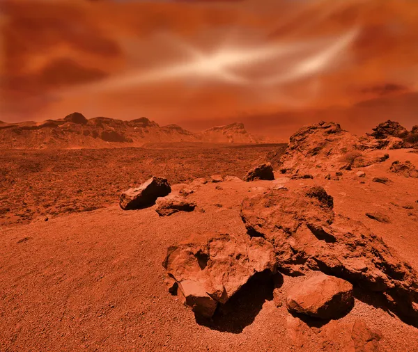 Fantástico paisaje marciano Fotos de stock