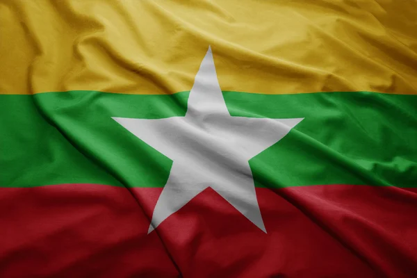 Flagge von Myanmar — Stockfoto