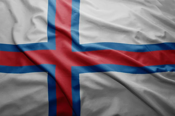 Vlag van de Faeröer eilanden — Stockfoto