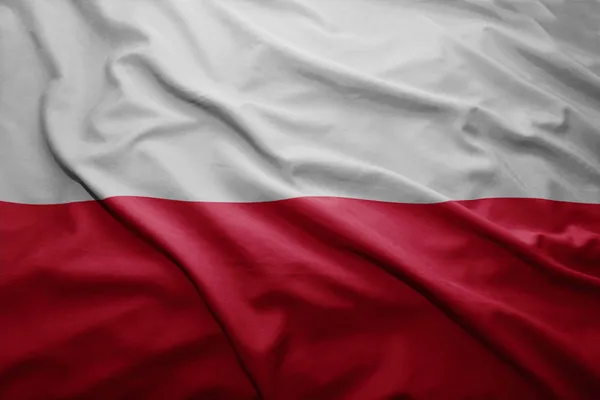 Bandeira de poland — Fotografia de Stock