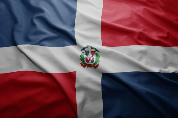 Den Dominikanske Republiks flag - Stock-foto