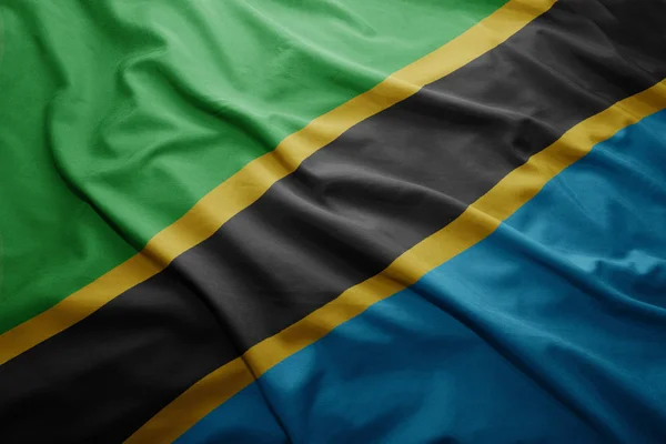 Bandeira de tanzania — Fotografia de Stock