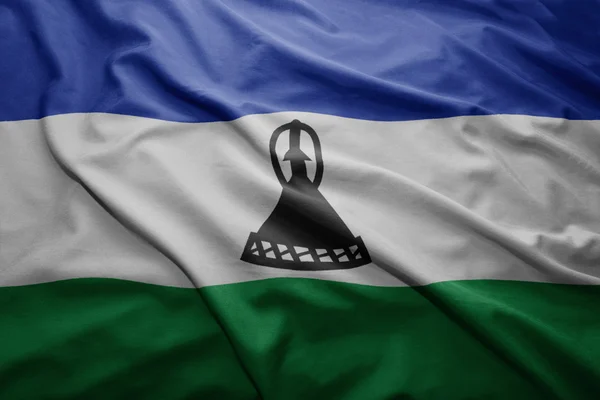 Flaga lesotho — Zdjęcie stockowe