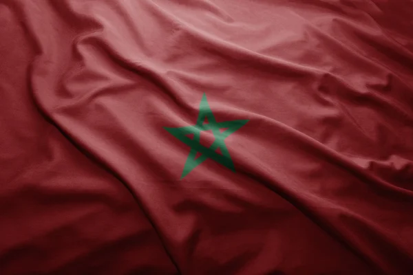 Marocain drapeau, Maroc, Afrique du Nord, de la soie du drapeau, le drapeau  du Maroc