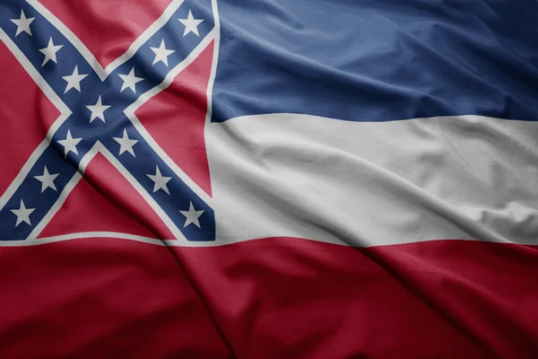 Флаг штата Миссисипи — стоковое фото