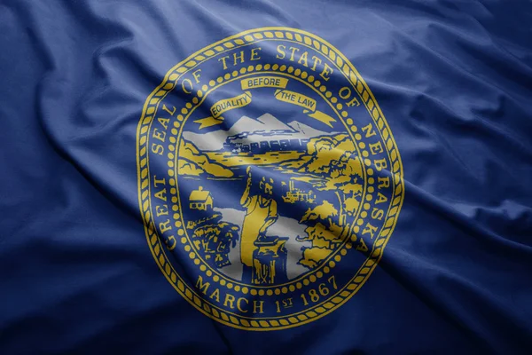 Vlajka státu nebraska — Stock fotografie
