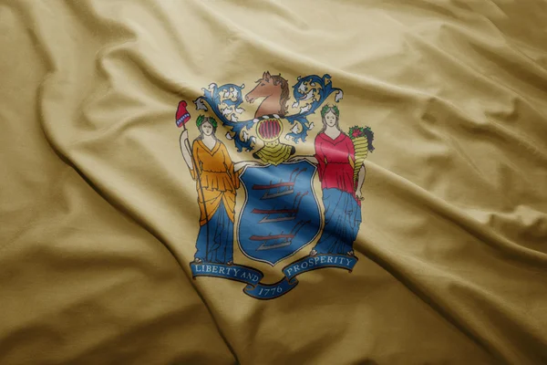 Flaga stanu new jersey — Zdjęcie stockowe