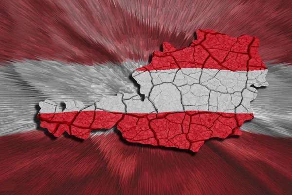 Mapa Austrii — Zdjęcie stockowe