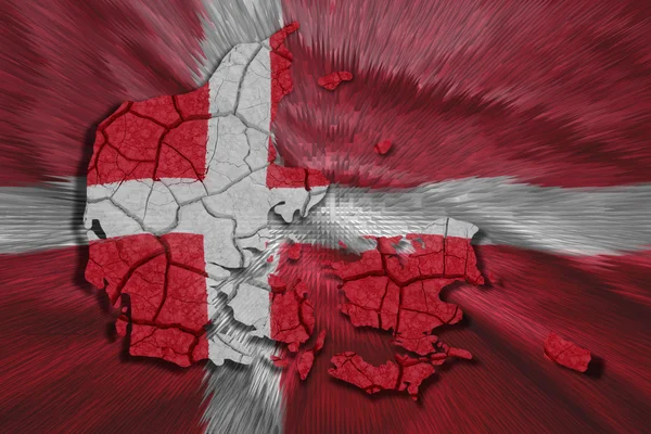 Danish Map — Stock Photo, Image