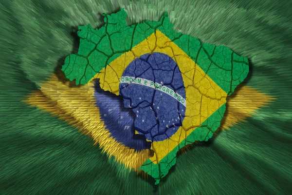 Brazilské mapa — Stock fotografie