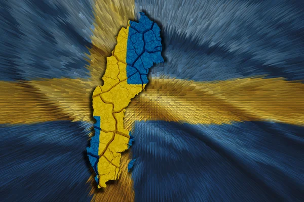 Swedish Map — Stock Photo, Image